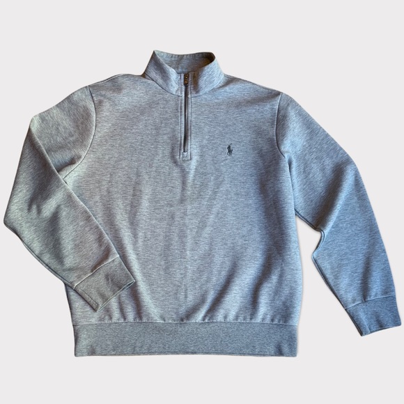 Polo Ralph Lauren Other - Polo Ralph Lauren Men's Luxury Jersey Quarter-Zip Pullover - Light Grey - Size L